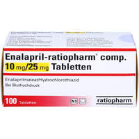 Enalapril-ratiopharm comp.10mg/25mg Tabletten, 100 st, ratiopharm GmbH