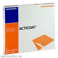 Acticoat Antimikrobieller Verband 10x10cm, 5 st, Smith & Nephew GmbH