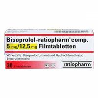 Bisoprolol-ratiopharm comp.5mg/12.5mg Filmtabl, 30 Stk., ratiopharm GmbH