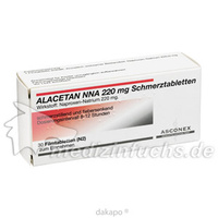 ALACETAN NNA 220 mg Schmerztabl. Filmtabletten, 30 st, Pharmarissano Arzneimittel GmbH
