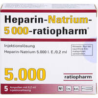 HEPARIN NATRIUM 5000 RATIO, 5x0.2 ml, ratiopharm GmbH