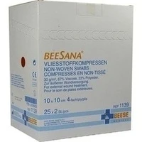 Vliesstoffkompresse steril 10x10cm 4-fach 30g, 25x2 Stück, Meditrade GmbH
