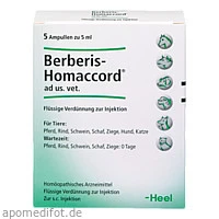 BERBERIS HOMACCORD ad us.vet.Ampullen, 5 × 5 Milliliter, Biologische Heilmittel Heel GmbH