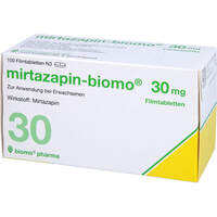 mirtazapin-biomo 30mg Filmtabletten, 100 st, Biomo Pharma GmbH