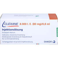 CLEXANE 8.000 I.E. 80mg/ 0.8ml ILO i.e.Fertigspr., 10 Stk., Eurimpharm Arzneimittel GmbH