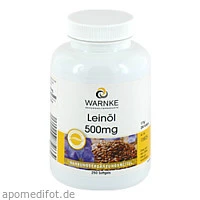 Leinöl 500mg, 250 Stück, Warnke Vitalstoffe GmbH