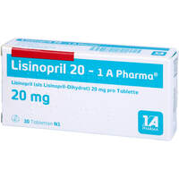 Lisinopril 20 - 1 A Pharma, 30 st, 1 A Pharma GmbH