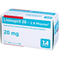 Lisinopril 20 - 1 A Pharma, 100 st, 1 A Pharma GmbH