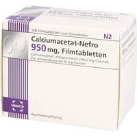Calciumacetat-Nefro 950mg, 100 st, Medice Arzneimittel P&uuml;tter GmbH & Co. KG