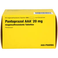 Pantoprazol AAA 20mg magensaftresistente Tabletten, 98 Stk., Aaa - Pharma GmbH