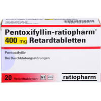 Pentoxifyllin-ratiopharm 400mg Retardtabletten, 20 Stk., ratiopharm GmbH