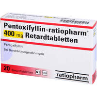 Pentoxifyllin-ratiopharm 400mg Retardtabletten, 20 Stk., ratiopharm GmbH