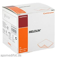 MELOLIN 5X5 WUNDAUFLAGE STERIL, 25 Stück, Smith & Nephew GmbH