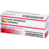 IS 5 mono-ratiopharm 20mg Tabletten, 20 st, ratiopharm GmbH