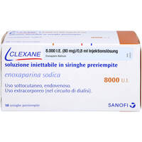Clexane 8000 I.E.(80mg)/0.8ml Injektionslösung, 10 st, Emra-Med Arzneimittel GmbH