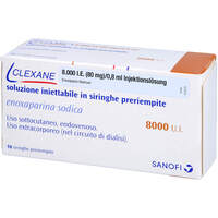 Clexane 8000 I.E.(80mg)/0.8ml Injektionslösung, 10 st, Emra-Med Arzneimittel GmbH