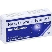 Naratriptan Hennig bei Migräne 2.5mg Filmtabletten, 2 Stück, Hennig Arzneimittel GmbH & Co. KG