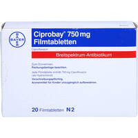 CIPROBAY 750, 20 st, Bayer Vital GmbH