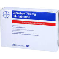 CIPROBAY 750, 20 st, Bayer Vital GmbH