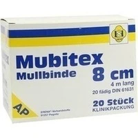 MUBITEX MULLBINDEN 8CM, 20 Stück, Erena Verbandstoffe GmbH & Co. KG