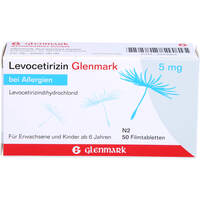 Levocetirizin Glenmark 5mg Filmtabletten, 50 st, Glenmark Arzneimittel GmbH
