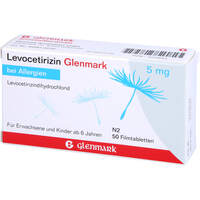 Levocetirizin Glenmark 5mg Filmtabletten, 50 st, Glenmark Arzneimittel GmbH