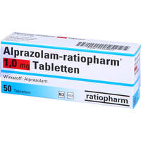 Alprazolam-ratiopharm 1.0 mg Tabletten, 50 st, ratiopharm GmbH