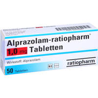Alprazolam-ratiopharm 1.0 mg Tabletten, 50 st, ratiopharm GmbH