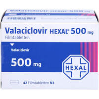 Valaciclovir HEXAL 500mg, 42 st, HEXAL AG