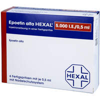 Epoetin alfa HEXAL 5000I.E./0.5ml Fertigspritze, 6x0.5 ml, HEXAL AG