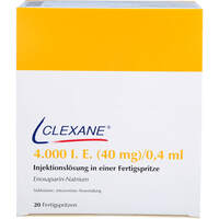 CLEXANE 4.000 I.E. 40 mg/0.4 ml ILO i.e.Fertigspr., 20 st, Docpharm GmbH