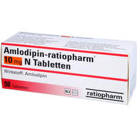 Amlodipin-ratiopharm 10mg N Tabletten, 98 st, ratiopharm GmbH