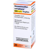 Novaminsulfon-ratiopharm 500mg/ml Tropfen z.Einneh, 20 ml, ratiopharm GmbH