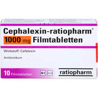 Cephalexin-ratiopharm 1000 mg Filmtabletten, 10 Stk., ratiopharm GmbH