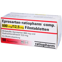 Eprosartan-ratiopharm comp. 600 mg/12.5 mg Filmtbl, 98 st, ratiopharm GmbH