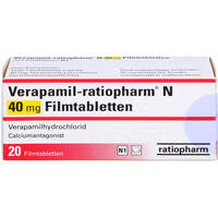 Verapamil-ratiopharm N 40mg Filmtabletten, 20 st, ratiopharm GmbH
