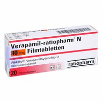 Verapamil-ratiopharm N 80mg Filmtabletten, 20 st, ratiopharm GmbH