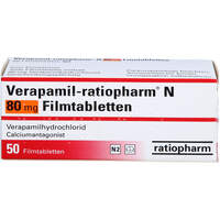 Verapamil-ratiopharm N 80mg Filmtabletten, 50 st, ratiopharm GmbH