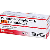Verapamil-ratiopharm N 80mg Filmtabletten, 50 st, ratiopharm GmbH