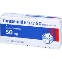 Torasemid HEXAL 50mg Tabletten, 30 Stk., HEXAL AG