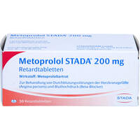 Metoprolol STADA 200mg Retardtabletten, 50 Stk., STADAPHARM GmbH