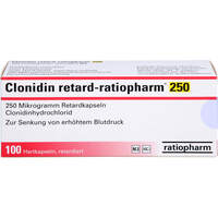 Clonidin retard-ratiopharm 250, 100 st, ratiopharm GmbH