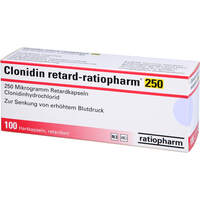 Clonidin retard-ratiopharm 250, 100 st, ratiopharm GmbH