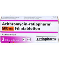 Azithromycin-ratiopharm 500mg Filmtabletten, 3 st, ratiopharm GmbH