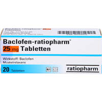 Baclofen-ratiopharm 25mg Tabletten, 20 Stk., ratiopharm GmbH