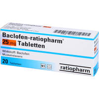 Baclofen-ratiopharm 25mg Tabletten, 20 Stk., ratiopharm GmbH