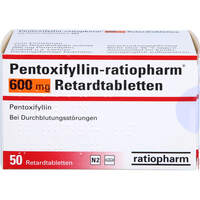 Pentoxifyllin-ratiopharm 600mg Retardtabletten, 50 Stk., ratiopharm GmbH