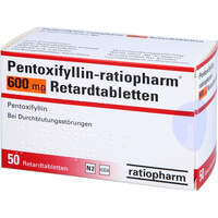Pentoxifyllin-ratiopharm 600mg Retardtabletten, 50 Stk., ratiopharm GmbH