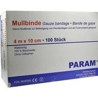 MULLBINDEN 10 cm o.Cellophan, 100 St&uuml;ck, Param GmbH