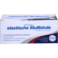 MULLBINDEN elast.6 cm o.Cellophan, 10 Stk., Param GmbH